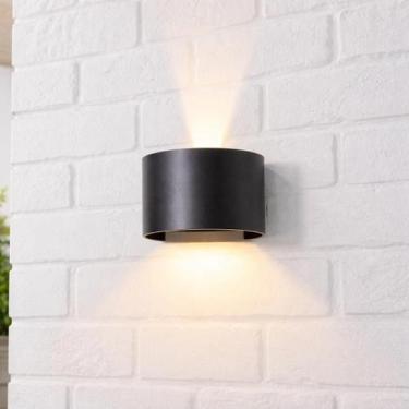 Imagem de Luminaria Arandela LED 4W 2 Pontos Luz Preta Parede - Cosy