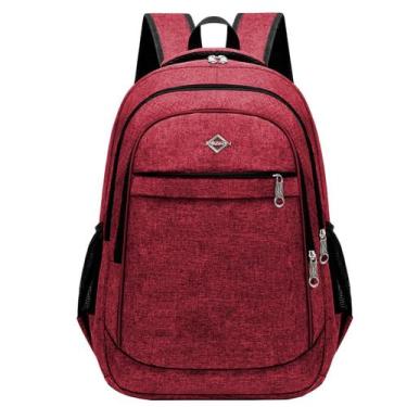 Imagem de Mochila Bolsa Reforçada Compartimento Para Notebook Preta Bolsos Grand