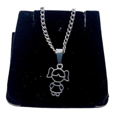 Imagem de Colar CHOKER AÇO INOX Mãe FilhA MeninA VAZADO FEMININO PRATA - ASA