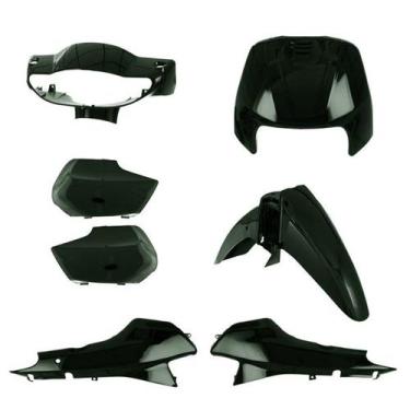 Imagem de Kit Carenagem 5 Peças Cromo Forte Moto Honda Biz 100 1998 1999 2000 20