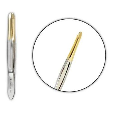Imagem de Pinça Reta Dourada de Sobrancelhas TW195AHG Klass Vough