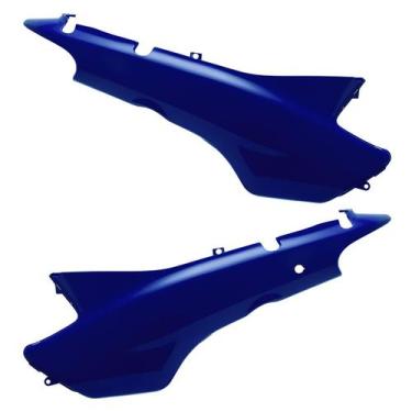 Imagem de Tampa Lateral Moto Honda Biz 100 1998 À 2005 Cromo Forte, AZUL TWISTER