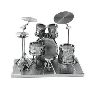 Imagem de Miniatura de Montar Metal Earth Bateria Drum Set MMS076 3D Metal Kit M