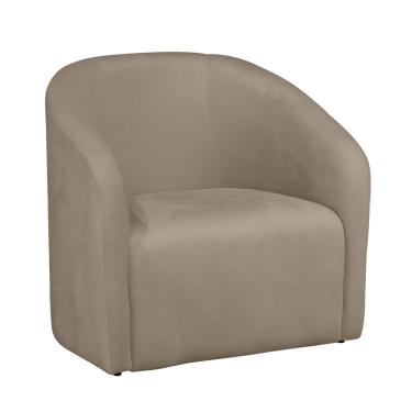 Imagem de Poltrona Decorativa Loren para Sala de Estar Veludo Confortável Bege Loja Sheep
