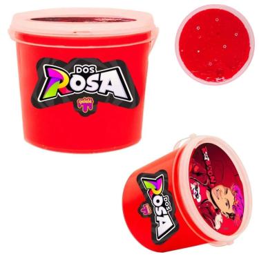 Imagem de Slime Infantil Vermelho Big dos Rosa Robson Atóxico Textura Macia 1,5kg Balde Divertido Gelelé