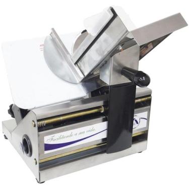 Imagem de Fatiador Cortador Frios Elétrico Lâmina 170mm Ajuste Espessura Inox 11