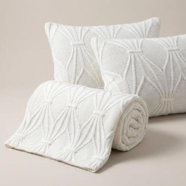 Imagem de PESEIRA MANTA TRICO CASAL QUEEN 230X60cm +2 CAPA DE ALMOFADA - USUFRUT