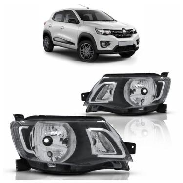Imagem de Farol Dianteiro Kwid 2017 A 2018 Máscara Negra - Automotive Imports, D