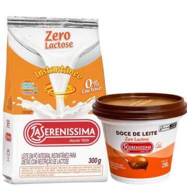 Imagem de Kit Doce de Leite e Leite em Pó Zero Lactose La Serenissima - La Seren