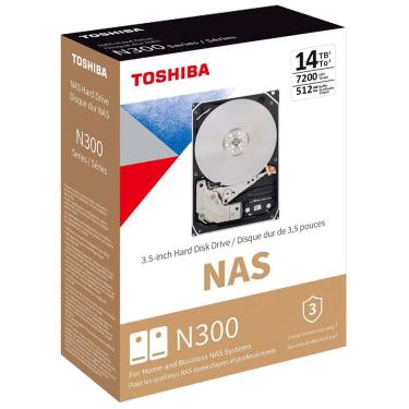 Imagem de HD Toshiba N300 nas 3.5 SATA 3 7200 RPM 14TB HDWG51EXZSTA Alta Performance para Servidor