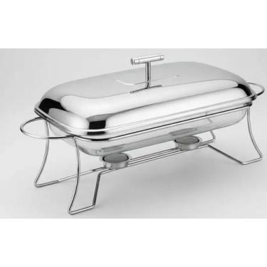 Imagem de Rechaud retangular 3l em vidro com tampa inox - MIMO STYLE