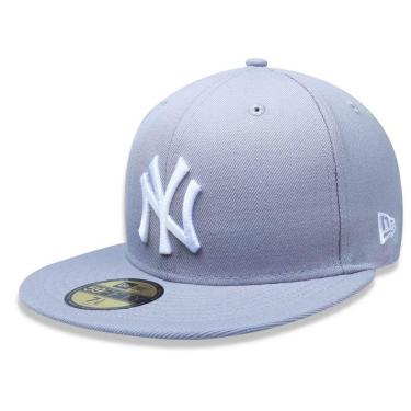 Imagem de Boné New York Yankees 5950 White on Gray Fechado - New Era