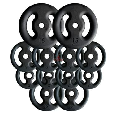 Imagem de Kit Com 60 Kg De Anilhas De Ferro