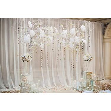 Imagem de Yeele Cenários de cenário de casamento de 2,1 x 1,5 m para foto arco floral cadeira buquê fotografia fundo casamento celebração festa decoração noiva noivo casal amante cabine adereços