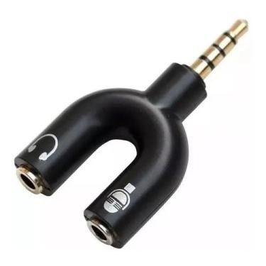 Imagem de Adaptador Y Splitter Headset Fone Microfone P2 X P3 Áudio