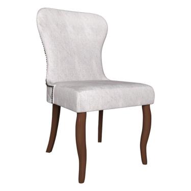 Imagem de Cadeira Decorativa Duque Madeira Linho Cinza Gran Belo