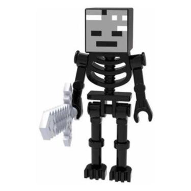 Imagem de Boneco Blocos De Montar Esqueleto Wither Minecraft