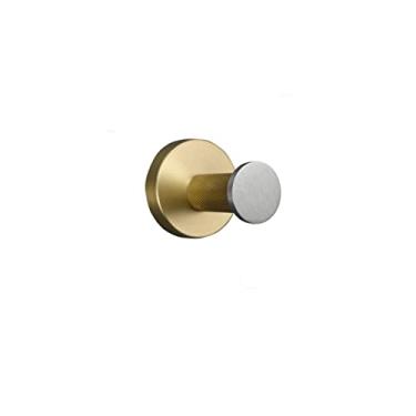 Imagem de Gancho de barra de toalha de aço inoxidável escovado e dourado Suporte de papel higiênico Suporte de escova de banheiro Toalheiros Toalheiros Acessórios de banheiro, gancho de roupão