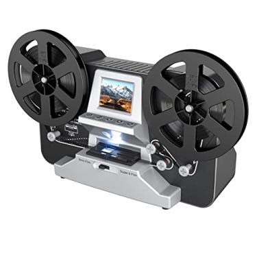 Imagem de Conversor de 8 mm e Super 8 carretéis para filme digital Sanner, máquina digitalizadora de filme profissional com LCD de 2,4 polegadas, preto (converte 3 e 5 polegadas, 8 mm, carretilhas