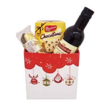 Imagem de A Melhor Cesta De Natal Mini Panetone Vinho Ferrero Rocher - Paraíso D