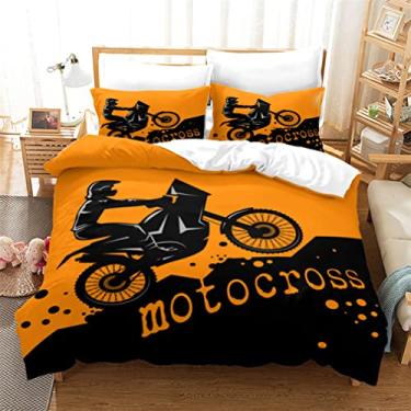 Bicicleta da sujeira capa de edredão motocross conjunto cama para