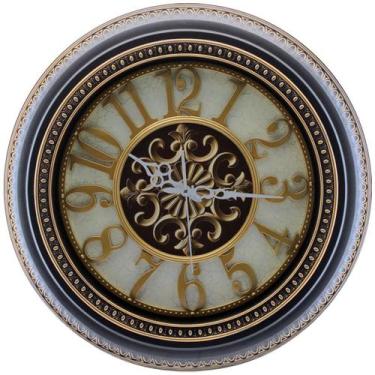 Relógio De Parede Dourado Com Pendulo Decorativo Badalo