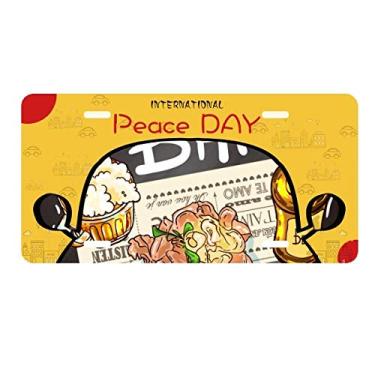 Imagem de DIYthinker Beer Bar Gourmet Bread France placa de carro decoração Dia da Paz