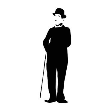 Imagem de Adesivo de Parede Chaplin Kapos Preto 50X140