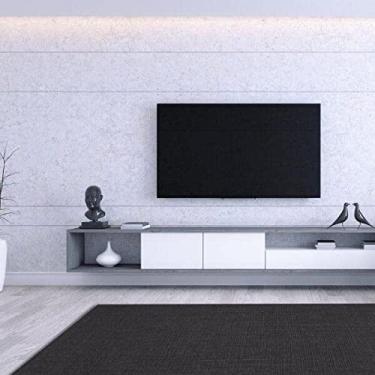 Imagem de Tapete Sisal Para Sala De Estar Liso Apaeb Preto