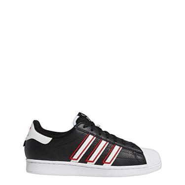 Imagem de adidas Superstar Shoes Masculino, N cleo preto/branco-nuvem; vermelho v vido, 6