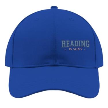 Imagem de Boné de beisebol Reading is Sexy Trucker Hat para adolescentes retrô bordado snapback, Azul, Tamanho Único