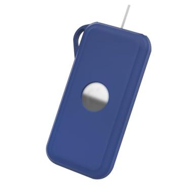 Imagem de AJKTHGE Capa de transporte de bateria compatível com Vision Pro, bolsa portátil de bateria de silicone, proteção eficaz Vision Pro bateria no trabalho, jogos, viagens. (azul)