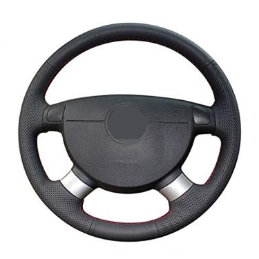 Imagem de Capa de volante de carro confortável e antiderrapante costurada à mão preta, Fit For Renault Vel Satis 2001 a 2005 Trafic 2012 Laguna 2001 a 2007