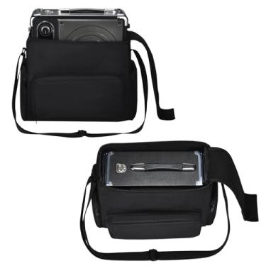 Imagem de Sacola de transporte portátil compatível com JYX S55 Karaokê sem fio Bluetooth estéreo, sacola organizadora de viagem ao ar livre com alça de ombro, estojo de armazenamento para microfone, cabos, etc.