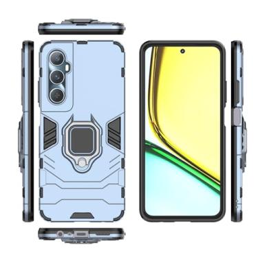 Imagem de Kukoufey Capa compatível com Realme C65 4G, suporte magnético para carro compatível com Realme C65 4G RMX3910 capa azul