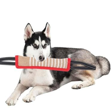 Imagem de Brinquedo Interativo de Linho para Treinamento de Filhotes, Equipamento de Treinamento para Cachorros Pequenos e Médios, Busca Interativa (Alça reflexiva borda vermelha)