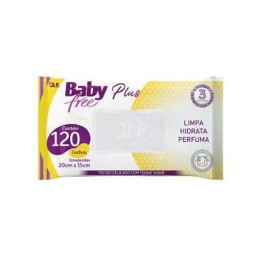 Imagem de Toalha umedecida infantil baby free plus c/120 unidades toque suave