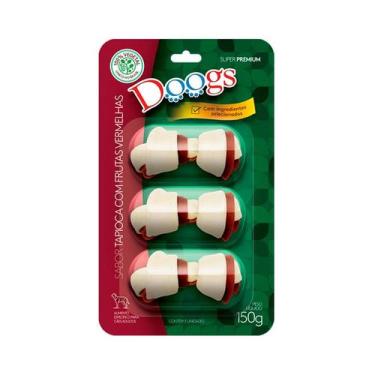 Imagem de Petisco Doogs Gourmet Ossinhos Sabor Tapioca com Frutas Vermelhas 150g