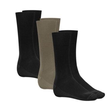 Imagem de Kit 3 Pares De Meias Social Selene Indicada Para Diabético Modelo Em A