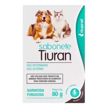 Imagem de Sabonete Duprat Tiuran para Cães e Gatos 80g