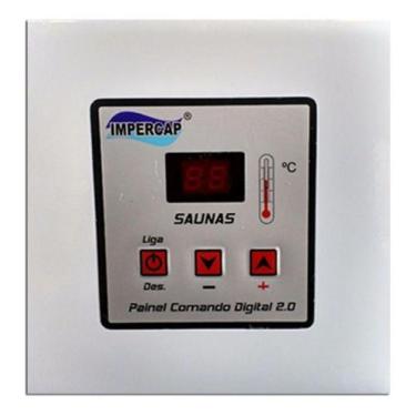 Imagem de Sauna Vapor Impercap 12Kw 220 Bi + Tubo Aço + Comando Digita