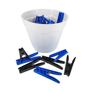 Imagem de Kit 1 Baldinho E 40 Pregadores De Roupas Grande Prendedor - Amor Lindo