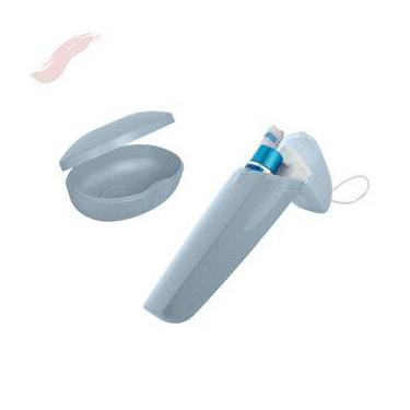 Imagem de Kit Higiene Porta escova de dente + saboneteira OU, Azul Glacial