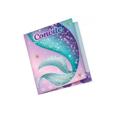 Imagem de Convite Sereia com 8 Unidades - Festcolor
