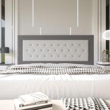Imagem de Cabeceira Casal 1,95m Havana Suede Cinza SKY MOBILE