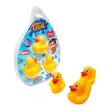 Imagem de 3 Patinhos Borracha Hora Do Banho Bebe Infantil Tutti Frutti - PAIS E 