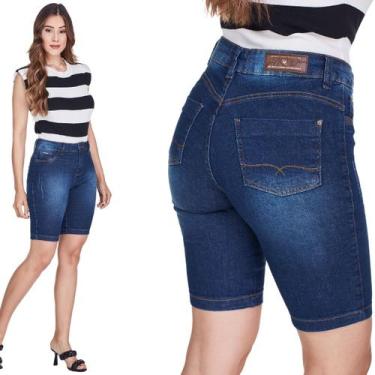Imagem de Bermuda Jeans HNO Jeans Ciclista Hot Pants Azul, 50