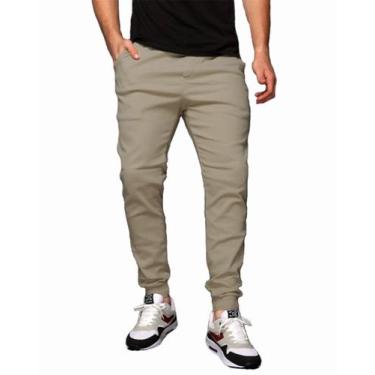Imagem de Calça Jogger Plus Size Sarja Masculina Skinny Com Punho S01plus - Wook