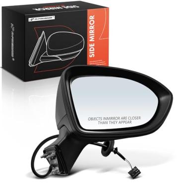 Imagem de A-Premium Espelho retrovisor elétrico do lado do passageiro - compatível com Chevrolet Cruze 2016 2017 2018 2019 - Espelho retrovisor externo preto dobrável manual não aquecido - Substituição #