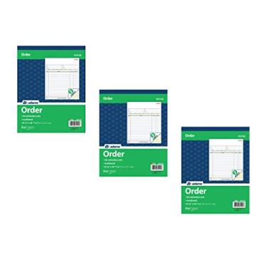 Imagem de Adams Pedido de livro, 2 peças, sem carbono, branco/canário, 8-3/8 x 10-11/16 polegadas, 50 conjuntos por livro (DC8100), 3 pacotes